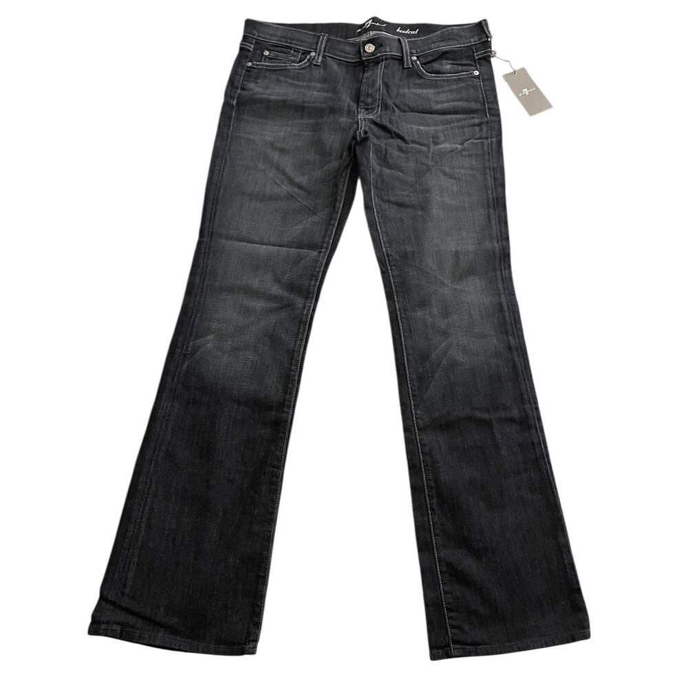 7 Seven For All Mankind Seven Bootcut Button Fly Dark Blue Denim Jeans NWT 32